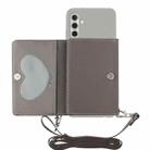 For Samsung Galaxy A13 5G Crossbody Lanyard Wallet Card Bag Phone Case(Grey) - 1
