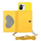 For Xiaomi Mi 11 Crossbody Lanyard Wallet Card Bag Phone Case(Yellow) - 1