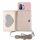 For Xiaomi Mi 11 Pro Crossbody Lanyard Wallet Card Bag Phone Case(Pink) - 1