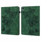 For OPPO Pad 11 inch 2022 Embossed Butterfly Pattern Leather Tablet Case(Green) - 1