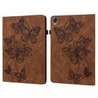 For OPPO Pad 11 inch 2022 Embossed Butterfly Pattern Leather Tablet Case(Brown) - 1