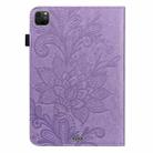 For iPad Pro 11 2022 / 2021 / Air 2020 10.9 Lace Flower Embossing Pattern Leather Tablet Case (Purple) - 3