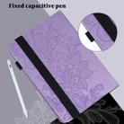 For iPad Pro 11 2022 / 2021 / Air 2020 10.9 Lace Flower Embossing Pattern Leather Tablet Case (Purple) - 6