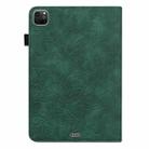 For iPad Pro 11 2022 / 2021 / Air 2020 10.9 Lace Flower Embossing Pattern Leather Tablet Case (Green) - 3