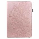 For iPad Pro 11 2022 / 2021 / Air 2020 10.9 Lace Flower Embossing Pattern Leather Tablet Case (Gold) - 2