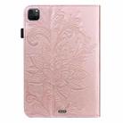 For iPad Pro 11 2022 / 2021 / Air 2020 10.9 Lace Flower Embossing Pattern Leather Tablet Case (Gold) - 3