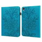 Lace Flower Embossing Pattern Leather Tablet Case For OPPO Pad(Blue) - 1