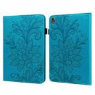 Lace Flower Embossing Pattern Leather Tablet Case For Lenovo Tab K10(Blue) - 1