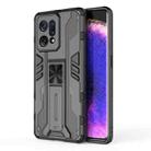 For OPPO Find X5 Supersonic PC + TPU Shock-proof Protective Phone Case with Holder(Black) - 1