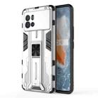 For vivo iQOO 9 Supersonic PC + TPU Shock-proof Protective Phone Case with Holder(Silver) - 1