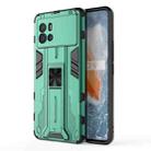 For vivo iQOO 9 Supersonic PC + TPU Shock-proof Protective Phone Case with Holder(Green) - 1