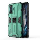 For Xiaomi Redmi K50 Gaming Supersonic PC + TPU Shock-proof Protective Phone Case with Holder(Green) - 1