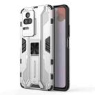 For Xiaomi Redmi K50 Supersonic PC + TPU Shock-proof Protective Phone Case with Holder(Silver) - 1