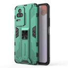 For Xiaomi Redmi K50 Supersonic PC + TPU Shock-proof Protective Phone Case with Holder(Green) - 1