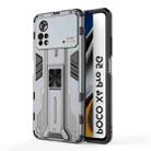 For Xiaomi Poco X4 Pro 5G Supersonic PC + TPU Shock-proof Protective Phone Case with Holder(Grey) - 1