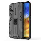 For Honor X10 Max 5G Supersonic PC + TPU Shock-proof Protective Phone Case with Holder(Black) - 1