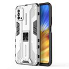 For Honor X10 Max 5G Supersonic PC + TPU Shock-proof Protective Phone Case with Holder(Silver) - 1