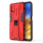 For Honor X10 Max 5G Supersonic PC + TPU Shock-proof Protective Phone Case with Holder(Red) - 1