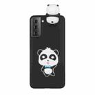 For Samsung Galaxy S22+ 5G Shockproof 3D Lying Cartoon TPU Phone Case(Panda with Blue Bow) - 1