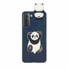 For Samsung Galaxy S22+ 5G Shockproof 3D Lying Cartoon TPU Phone Case(Panda) - 1