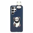 For Samsung Galaxy S22 Ultra 5G Shockproof 3D Lying Cartoon TPU Phone Case(Panda) - 1