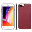 For iPhone 7 Plus / 8 Plus Denior V7 Luxury Car Cowhide Leather Ultrathin Protective Case(Dark Red) - 1