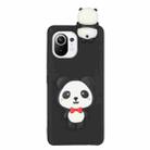 For Xiaomi Mi 11 Shockproof 3D Lying Cartoon TPU Phone Case(Panda with Red Bow) - 1
