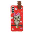 For Samsung Galaxy S22 5G Shockproof Cartoon TPU Phone Case(Red Owl) - 1