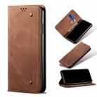 For Samsung Galaxy S20 FE 5G & 4G / S20 Fan Edition / S20 Lite / S20 FE 2022 Denim Texture Casual Style Leather Phone Case(Brown) - 1