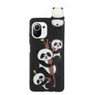For Xiaomi Mi 11 Lite Shockproof Cartoon TPU Phone Case(Three Pandas) - 1
