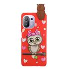 For Xiaomi Mi 11 Pro Shockproof Cartoon TPU Phone Case(Red Owl) - 1