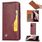 For Xiaomi Redmi Note 11S / Note 11 4G Global Knead Skin Texture Horizontal Flip Leather Case(Wine Red) - 1