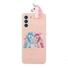 For Samsung Galaxy S22 5G Shockproof Cartoon TPU Phone Case(Heart Unicorn) - 1