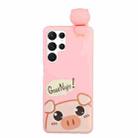 For Samsung Galaxy S22 Ultra 5G Shockproof Cartoon TPU Phone Case(Cute Pig) - 1