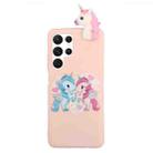 For Samsung Galaxy S22 Ultra 5G Shockproof Cartoon TPU Phone Case(Heart Unicorn) - 1