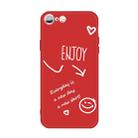 For iPhone 6s / 6 Enjoy Emoticon Heart-shape Pattern Colorful Frosted TPU Phone Protective Case(Red) - 1