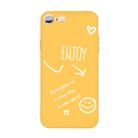 For iPhone 6s / 6 Enjoy Emoticon Heart-shape Pattern Colorful Frosted TPU Phone Protective Case(Yellow) - 1