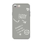 For iPhone 6s / 6 Enjoy Emoticon Heart-shape Pattern Colorful Frosted TPU Phone Protective Case(Gray) - 1