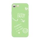 For iPhone 6s / 6 Enjoy Emoticon Heart-shape Pattern Colorful Frosted TPU Phone Protective Case(Green) - 1