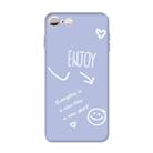 For iPhone 6s / 6 Enjoy Emoticon Heart-shape Pattern Colorful Frosted TPU Phone Protective Case(Light Purple) - 1