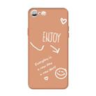 For iPhone 6s / 6 Enjoy Emoticon Heart-shape Pattern Colorful Frosted TPU Phone Protective Case(Coral Orange) - 1