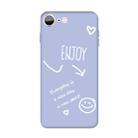 For iPhone SE 2022 / SE 2020 / 8 / 7 Enjoy Emoticon Heart-shape Pattern Colorful Frosted TPU Phone Protective Case(Light Purple) - 1