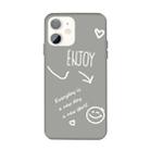 For iPhone 11 Enjoy Emoticon Heart-shape Pattern Colorful Frosted TPU Phone Protective Case(Gray) - 1