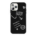 For iPhone 11 Pro Max Enjoy Emoticon Heart-shape Pattern Colorful Frosted TPU Phone Protective Case(Black) - 1