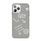 For iPhone 11 Pro Max Enjoy Emoticon Heart-shape Pattern Colorful Frosted TPU Phone Protective Case(Gray) - 1