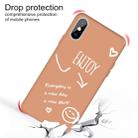 For iPhone X / XS Enjoy Emoticon Heart-shape Pattern Colorful Frosted TPU Phone Protective Case(Coral Orange) - 3