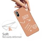 For iPhone X / XS Enjoy Emoticon Heart-shape Pattern Colorful Frosted TPU Phone Protective Case(Coral Orange) - 4