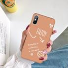 For iPhone X / XS Enjoy Emoticon Heart-shape Pattern Colorful Frosted TPU Phone Protective Case(Coral Orange) - 5