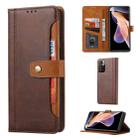 For Xiaomi Redmi Note 11 Pro 4G Global Calf Texture Double Fold Leather Phone Case(Brown) - 1