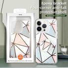 IMD Epoxy Space Shockproof Phone Case with Holder For iPhone 13 Pro Max(A8) - 7